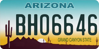 AZ license plate BHO6646