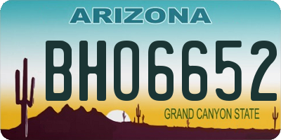 AZ license plate BHO6652