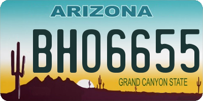 AZ license plate BHO6655