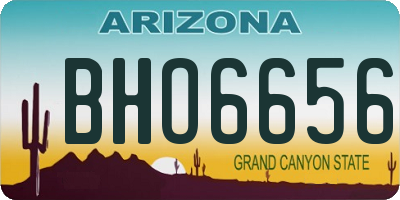 AZ license plate BHO6656