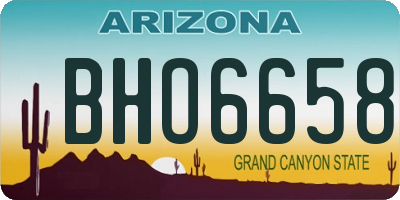 AZ license plate BHO6658