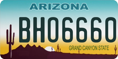 AZ license plate BHO6660