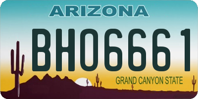 AZ license plate BHO6661