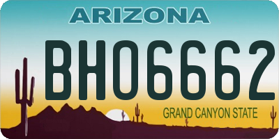 AZ license plate BHO6662