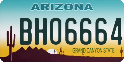 AZ license plate BHO6664