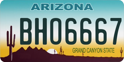 AZ license plate BHO6667