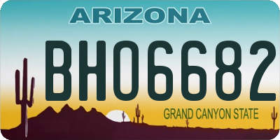 AZ license plate BHO6682