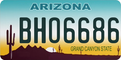 AZ license plate BHO6686