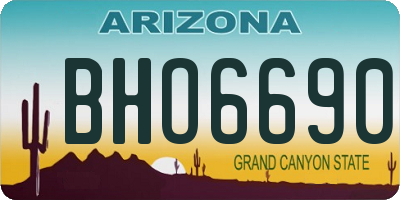 AZ license plate BHO6690