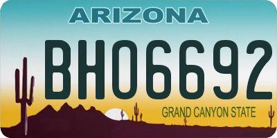 AZ license plate BHO6692