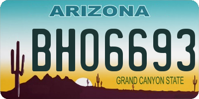 AZ license plate BHO6693