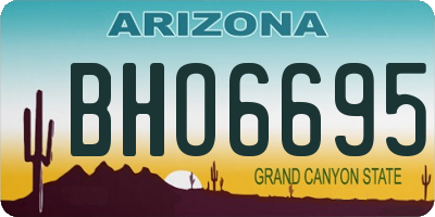 AZ license plate BHO6695