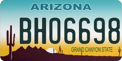 AZ license plate BHO6698