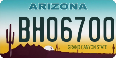 AZ license plate BHO6700