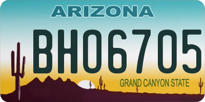 AZ license plate BHO6705