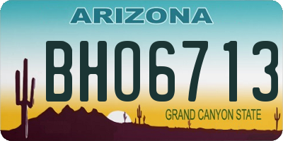 AZ license plate BHO6713