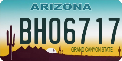 AZ license plate BHO6717