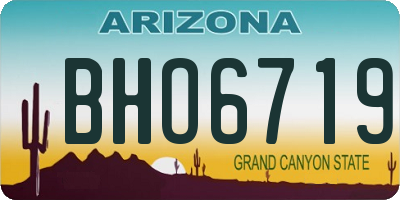 AZ license plate BHO6719