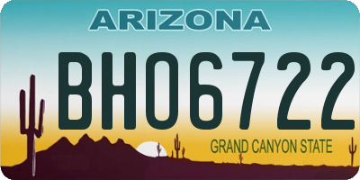 AZ license plate BHO6722
