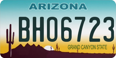 AZ license plate BHO6723