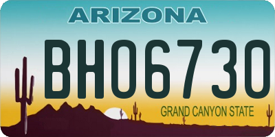 AZ license plate BHO6730