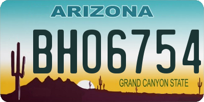 AZ license plate BHO6754