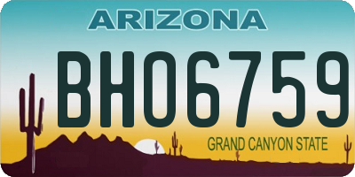 AZ license plate BHO6759