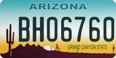 AZ license plate BHO6760