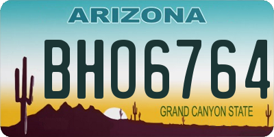 AZ license plate BHO6764