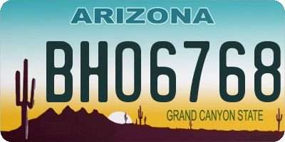 AZ license plate BHO6768