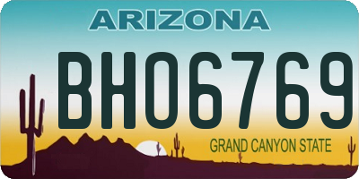 AZ license plate BHO6769
