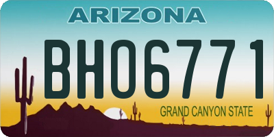 AZ license plate BHO6771