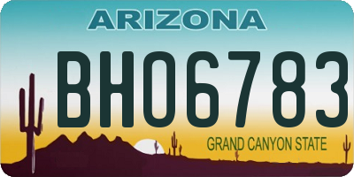 AZ license plate BHO6783
