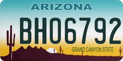 AZ license plate BHO6792