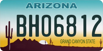 AZ license plate BHO6812
