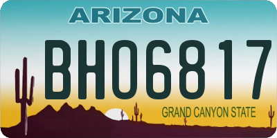 AZ license plate BHO6817