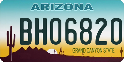 AZ license plate BHO6820