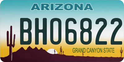 AZ license plate BHO6822