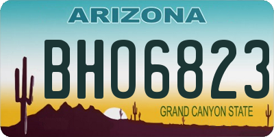 AZ license plate BHO6823