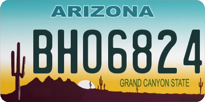 AZ license plate BHO6824