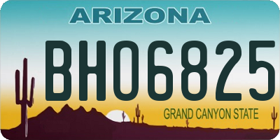 AZ license plate BHO6825