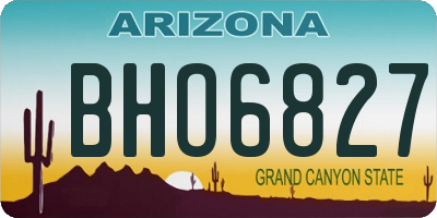 AZ license plate BHO6827