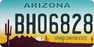 AZ license plate BHO6828