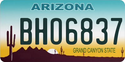 AZ license plate BHO6837