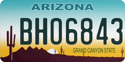 AZ license plate BHO6843