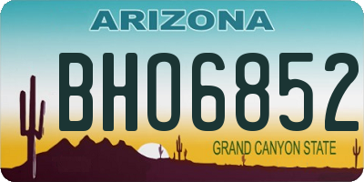 AZ license plate BHO6852