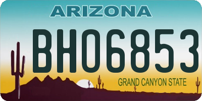 AZ license plate BHO6853