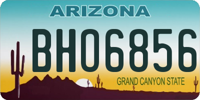 AZ license plate BHO6856