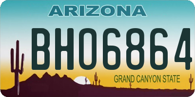 AZ license plate BHO6864