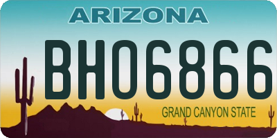AZ license plate BHO6866